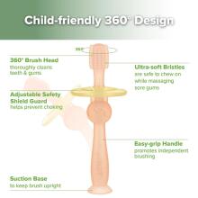 Haakaa 360° Silicone Toothbrush  Art.BHK075-BP первая зубная силиконовая щетка