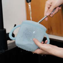 Haakaa Snack Cup Silicone Elephant Art.UTE110-MB Силиконовый контейнер  с крышкой Click Lock.