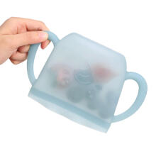 Haakaa Snack Cup Silicone Elephant Art.UTE110-MB Силиконовый контейнер  с крышкой Click Lock.