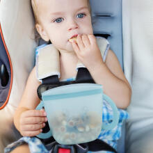 Haakaa Snack Cup Silicone Elephant Art.UTE110-MB Силиконовый контейнер  с крышкой Click Lock.