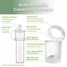 Haakaa Silicone Colostrum Collector Feeding Pack Art.MHK190  Speciāla silikona jaunpiena savācējs ,6 psc,4 ml (pre-sterilised)