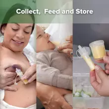 Haakaa Silicone Colostrum Collector Feeding Pack Art.MHK190  Speciāla silikona jaunpiena savācējs ,6 psc,4 ml (pre-sterilised)