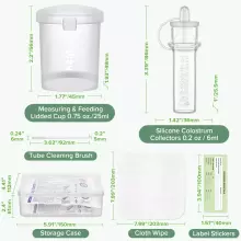 Haakaa Silicone Colostrum Collector Feeding Pack Art.MHK190  Speciāla silikona jaunpiena savācējs ,6 psc,4 ml (pre-sterilised)