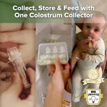 Haakaa Colostrum Essentials Pack Art.MHK208 Colostrum Essentials Pack - 4ml Collector (6pcs) + 750ml Steriliser Bag + Ice Brick