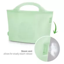 Haakaa Multipurpose Steamer & Steriliser Bag  Art.UTE103-LE Lime Многоцелевой пакет для стерилизации и пароварки ,2 шт.  1250 мл