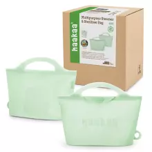 Haakaa Multipurpose Steamer & Steriliser Bag  Art.UTE103-LE Lime Многоцелевой пакет для стерилизации и пароварки ,2 шт.  1250 мл