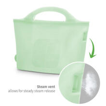 Haakaa Multipurpose Steamer & Steriliser Bag  Art.UTE104-LE Lime Многоцелевой пакет для стерилизации и пароварки ,1 шт.  900 мл