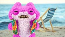 Мягкая игрушка Фаглер - Fuggler Vacay Vibes от Зуру «Забавный уродливый монстр» — Sketchy Squirrel - розовая, детская игрушка