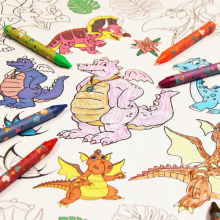 DA Coloring Tablecloth Happy Dino Art.KDTC0003 Krāsojamais galdauts - Dinozauri