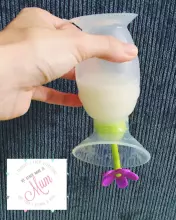 Haakaa Breast Pump Flower Stopper Gen.2 Art.GBHK011-O Mолокоотсос для сбора грудного молока с цветочным стопором,150мл