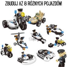 WOOPIE Konstrukcijas Bloki Būvē Policijas Transportlīdzekļus 8 Modeļi STEAM – Kļūsti par Varoni Pilsētā!