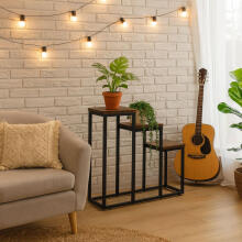 Standing Plant Stand for Flowers Decorations 3 Shelves Loft ModernHome