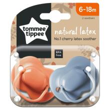 TOMMEE TIPPEE latex soother, round shape, 6-18 mėn., 2 vnt., 433655