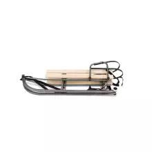 Kunert Sledge Space Art.264429 Bērnu kvalitatīvas saliekamās koka/metāla ragavas no metāla un  ar muguriņu