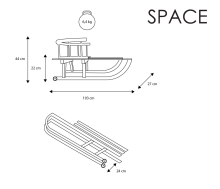 Kunert Sledge Space Art.264430 Bērnu kvalitatīvas saliekamās koka/metāla ragavas no metāla un  ar muguriņu un silto guļammaisu