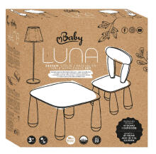 MALTEX SET LUNA Children's Table + Chair White/Beige
