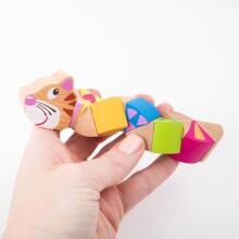 Wooden twisty worm Twisties, choice of 4