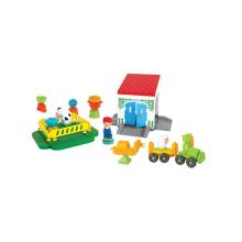 MOCHTOYS Hedgehog Blocks Pin Bricks FARM in a Box 100 pcs + 3 Figures
