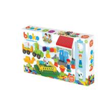 MOCHTOYS Hedgehog Blocks Pin Bricks FARM in a Box 100 pcs + 3 Figures
