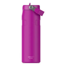 Termopudele ar salmiņu The IceFlow Bottle Flip Straw 2.0 0,7L violeta