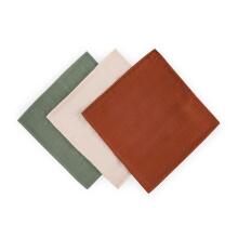 PETITE&MARS 415370 Set of Bamboo Muslin Cloths 3 pcs 68x68 cm Earth Tones