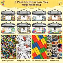 Storage Bag Toy  Art.265277 Сумка для игрушек-oрганайзер с этикеткой , отделениями на молнии и сеткой.,8шт