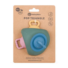 PETITE&MARS 584817 Silicone Sensory Toy Pop Triangle Misty Green 6 m+