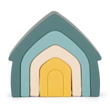 PETITE&MARS 600817 Silicone Toy - Puzzle House Misty Green