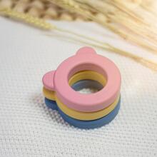 PETITE&MARS 713820 Silicone Teether with Rattle Beary Dusty Rose 0+