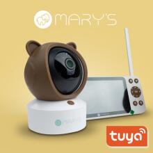 Электронная няня MARY'S MW61499 2в1 Коричневый медведь WIFI TUYA