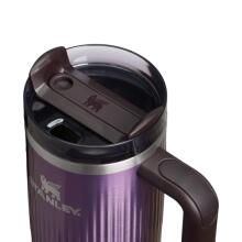 Thermos mug with straw The Quencher H2.0 Fluted Tumbler 0.89L glossy light purple