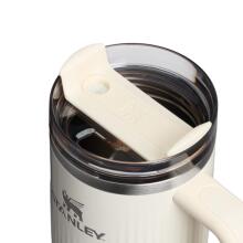 Termokrūze ar salmiņu The Quencher H2.0 Fluted Tumbler 0.89L glancētā krēmkrāsā