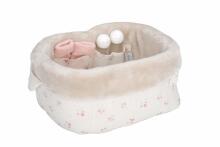 Arias accessory set, white with pink flowers
