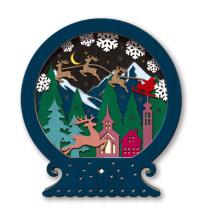 Splat Planet Wooden 3D Coloring Picture, Christmas Snow Globe