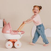 SMOBY Baby Nurse dziļais ratiņš ar plastmasas jumtu