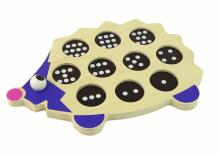 Wooden Educational Hedgehog 10 Colorful Pawns