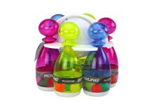 Bowling Set of 6 Transparent Colorful Bowling Pins