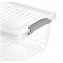 Kaste ar vāku clipbox Leonie 37,5x28,5x16cm 11,4L caurspīdīga 