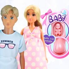 WOOPIE ROYAL leļļu komplekts ģimene Līlija grūtniecības laikā Tētis Bērns