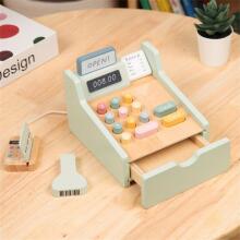 WOOPIE GREEN Wooden Cash Register Educational Set with Accessories 23 pcs. FSC