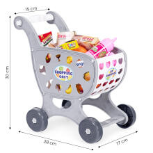 EcoToys Shopping Cart Art.988-3 Iepirkuma rati ar produktiem