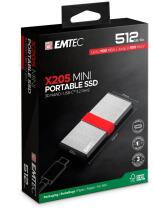 Emtec SSD 3D NAND/USB-C 3.2Gen2 X205 512GB Mini Portable SSD