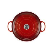 Cast iron pot round &Oslash;34cm / 12L red