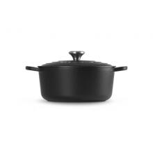 Cast iron pot round &Oslash;34cm / 12L matte black