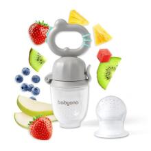 Babyono Twist-out baby food feeder Art.1551/03 Dino Brown  Silicone strainer for feeding fresh vegetables (Nibbler)