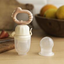 Babyono Twist-out baby food feeder Art.1551/03 Dino Brown  Silicone strainer for feeding fresh vegetables (Nibbler)