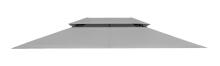 Replacement Roof for Garden Pavilion 3x4 m Waterproof with Ventilation Opening Grey MultiGarden