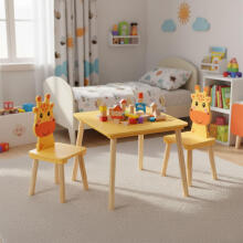 Kids Furniture Set Table + 2 Chairs Giraffe ECOTOYS
