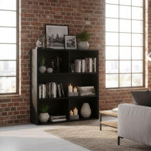 Modern Standing Shelf for Living Room and Bedroom 3 Levels Black ModernHome