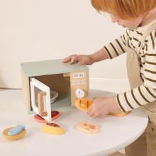 TOOKY TOY Wooden Microwave Kitchen Set
